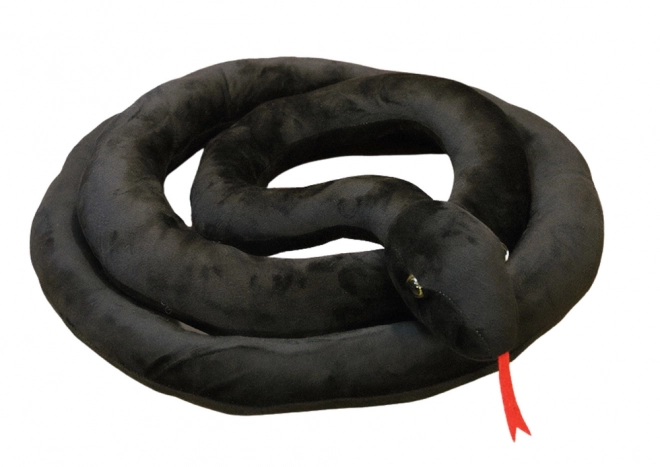 Plush Black Snake Toy