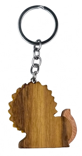 Large Lion Wooden Keychain