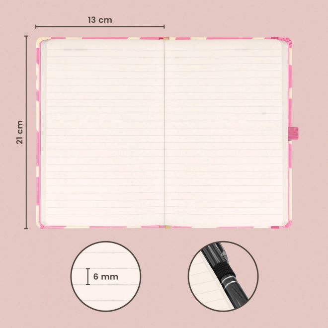 Notique Lined Journal 13 x 21 cm Pink