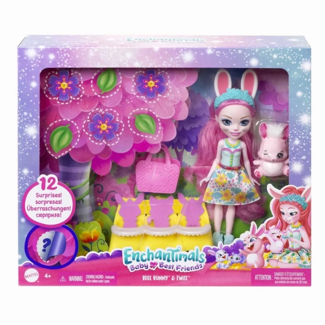 Enchantimals Baby Best Friends Bree Bunny & Twist Doll Set