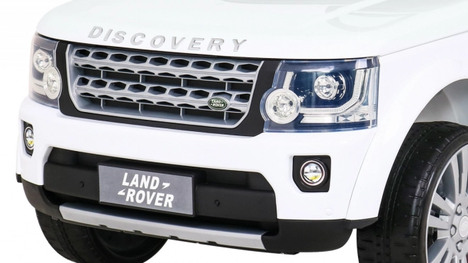 Land Rover Discovery Elektrisches Kinderauto weiß + Fernbedienung + EVA-Räder + langsamer Start + MP3 Radio