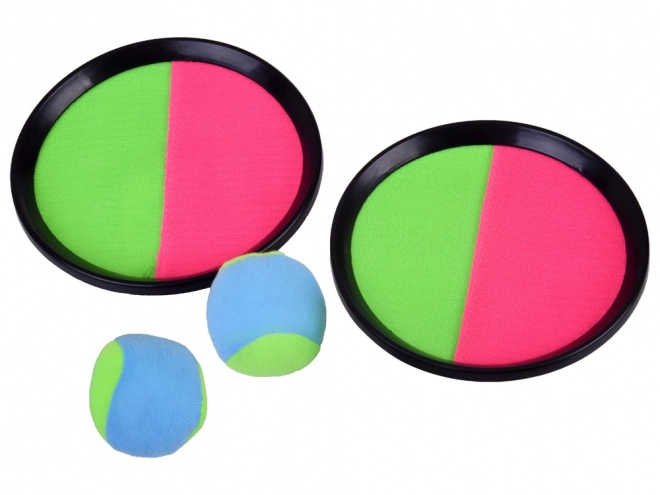 Game with Catching Paddles and Velcro Balls