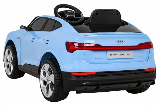 Audi E-Tron Sportback pre deti + Pilot + pohon 4x4 + pomalý rozjazd + rádio MP3 + LED – Modrá