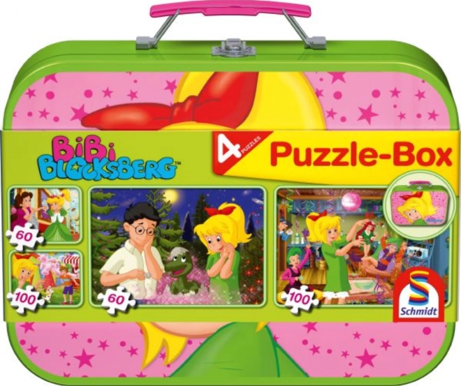 Bibi Blocksberg 4-in-1 Puzzle Set in Tin Case