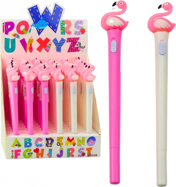 Glowing Flamingo Pink Pen Blue Ink 0.7mm