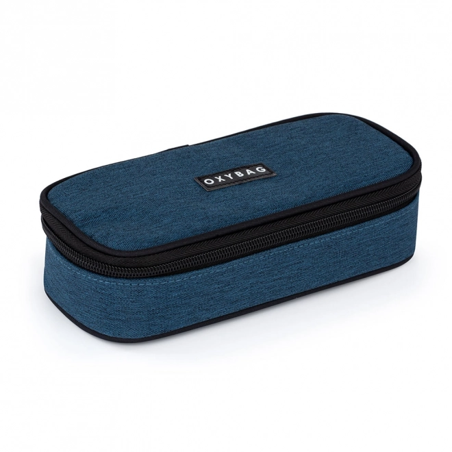 School Pencil Case Etue Unicolor Blue