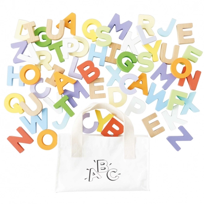 Alphabet Letters in Cotton Bag