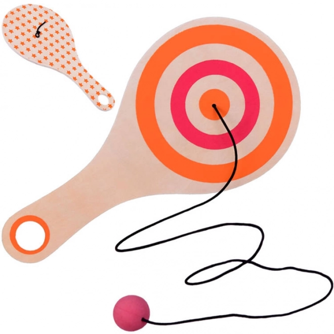 Wooden palette with attached ball on string for training SP0749