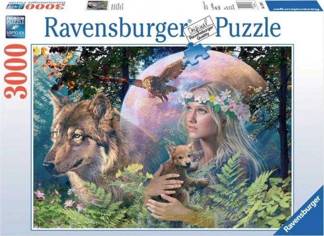 Ravensburger Puzzle Forest Maiden - Wolf in Moonlight