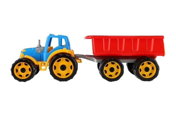 Plastic Tractor With Trailer 53cm