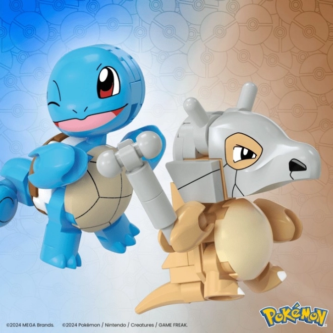 Mega Pokemon Building Blocks with Squirtle and Cubone Figures