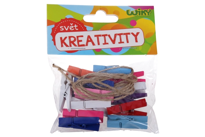 Colorful Clips with String Set