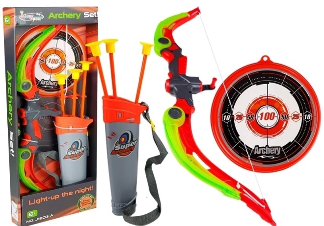 Archery Set with Green Bow and Suction Cup Arrows