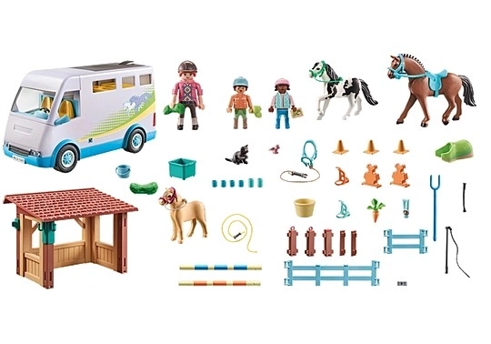 Set of Figures Horses 71493 Mobile Riding Lesson