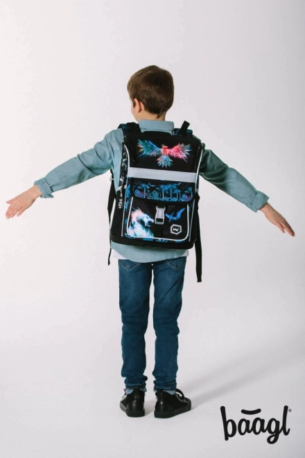 Baagl School Backpack Zippy Phoenix