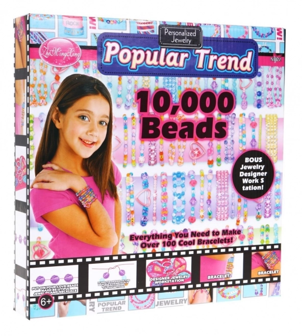 Children's Jewelry Making Kit 6+ with Beads and String 10000+ Pieces