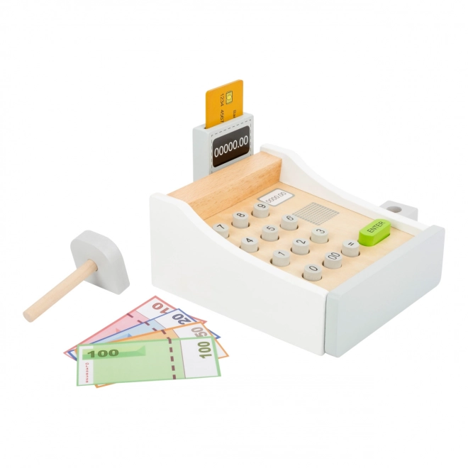 White Cash Register with Accessories