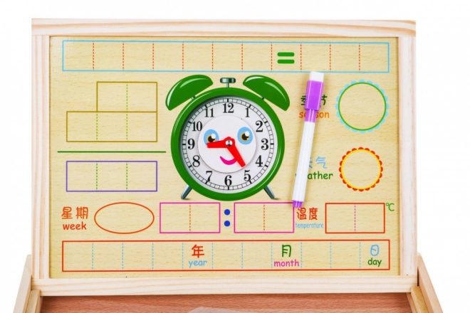 Wooden Magnetic Learning Board with Accessories for Children 3+