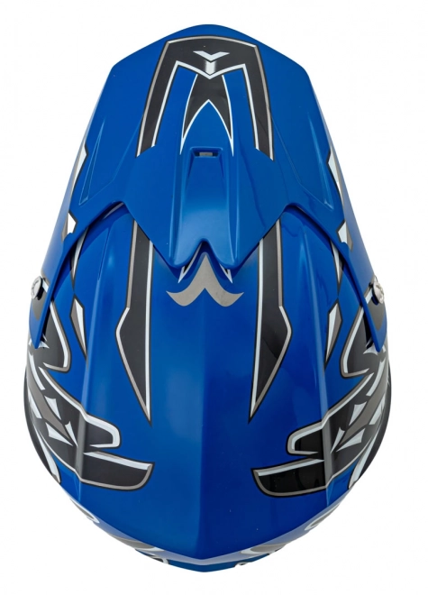 Modrý motocyklový helma Enduro