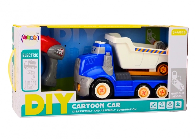 Cartoon Dump Truck DIY Blue