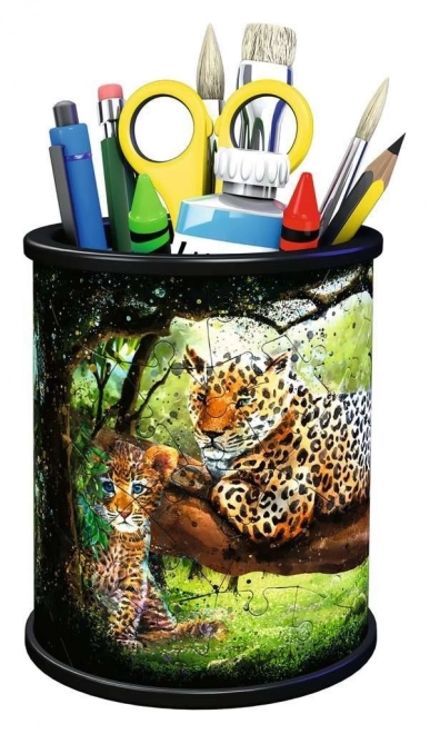 3D Puzzle Stand for Stationery by Ravensburger - Leopard Design