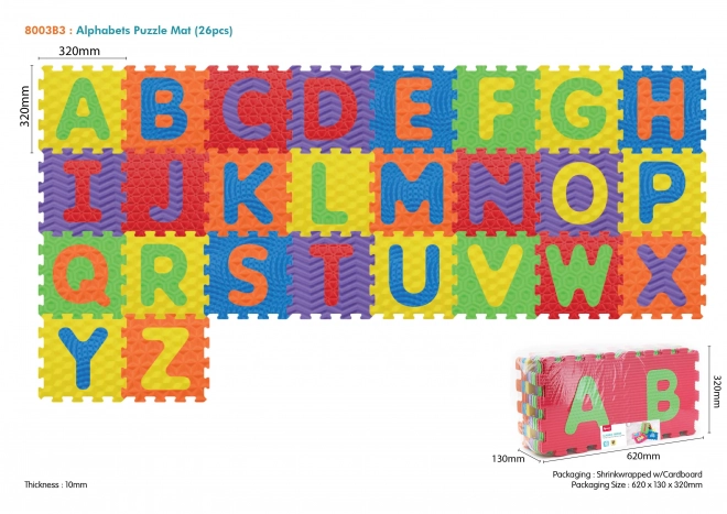 Sensory Alphabet Foam Puzzle Mat for Kids