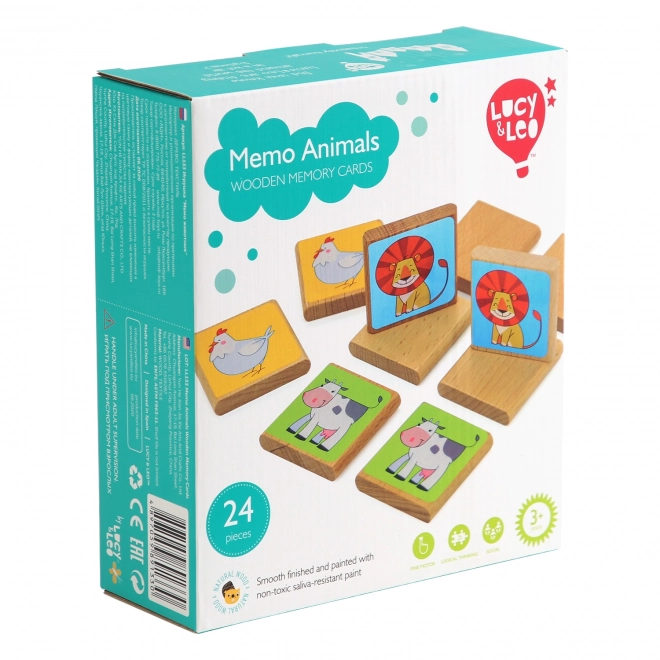 Wooden Animal Memory Game for Kids