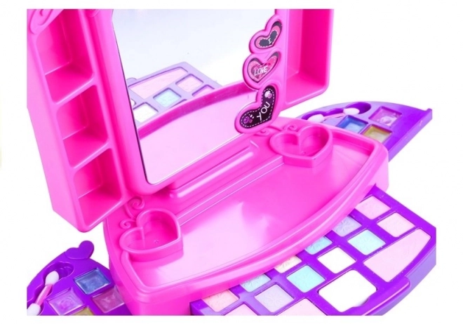 Makeup Vanity Set with Mirror and Lights for Girls