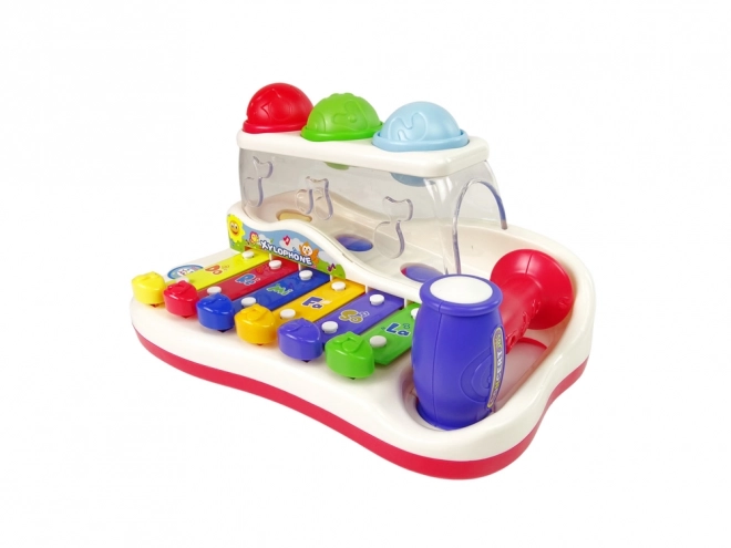 Educational Xylophone with Hammer and Colorful Balls