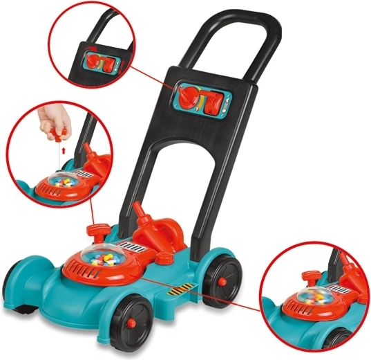 Kindergrasmaaier met helm en jerrycan WOOPIE