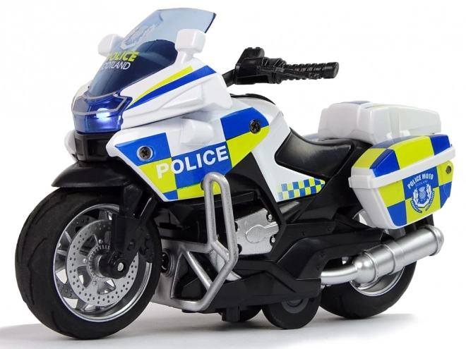 Police Motorcycle with Pull-Back Mechanism and Sound and Light Effects