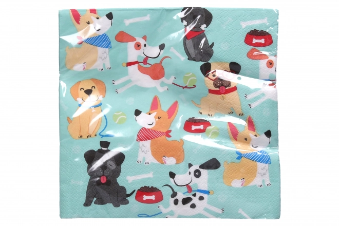 Party Napkins with Dog Design