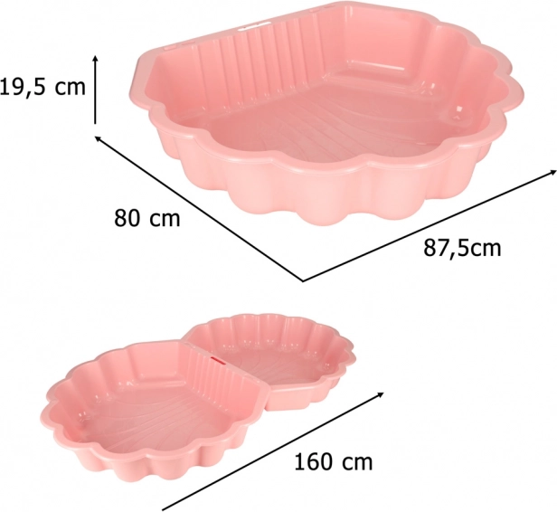 Bac à sable refermable Coquille 2 en 1 - rose