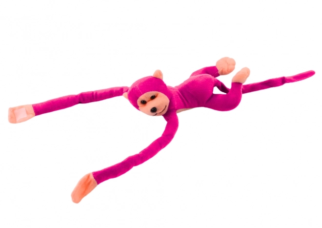 Plush Monkey with Sound, Dark Pink, 60 cm