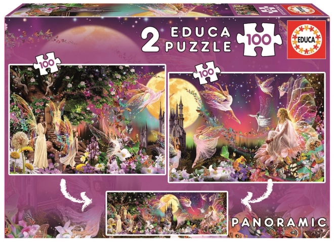 Educa Panoramic Fairy Tale Puzzle Set