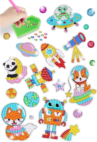 Stickers mosaïques colorés