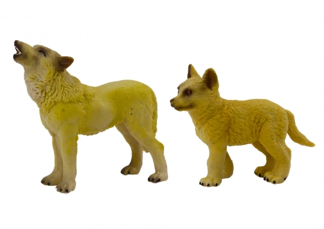 Wolf Figurine Set - Adult and Pup