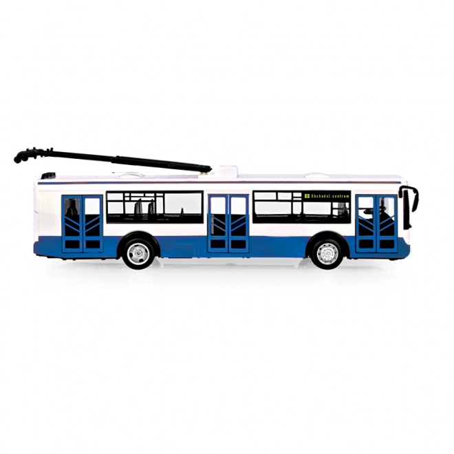 Trolleybus with Czech Announcements 28 cm Blue