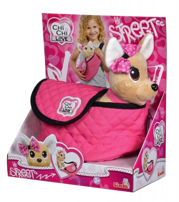 Chihuahua Dog Plush with Stylish Shoulder Bag