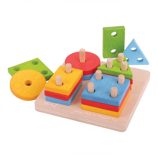 Bigjigs Baby Colorful Shape Stacker