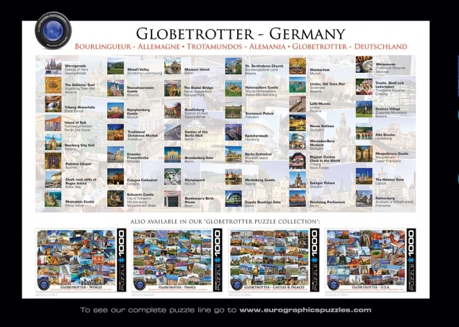 Eurographics Puzzle World Traveler - Germany 1000 Pieces