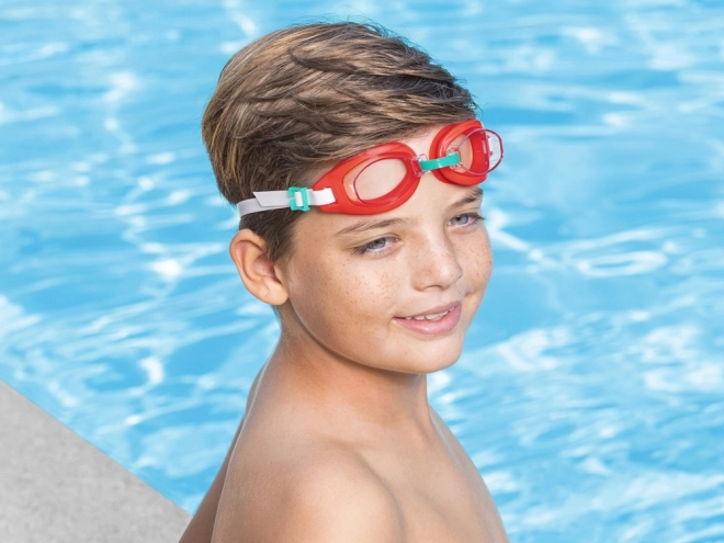 Bestway Aqua Burst Swimming Goggles for Kids – red