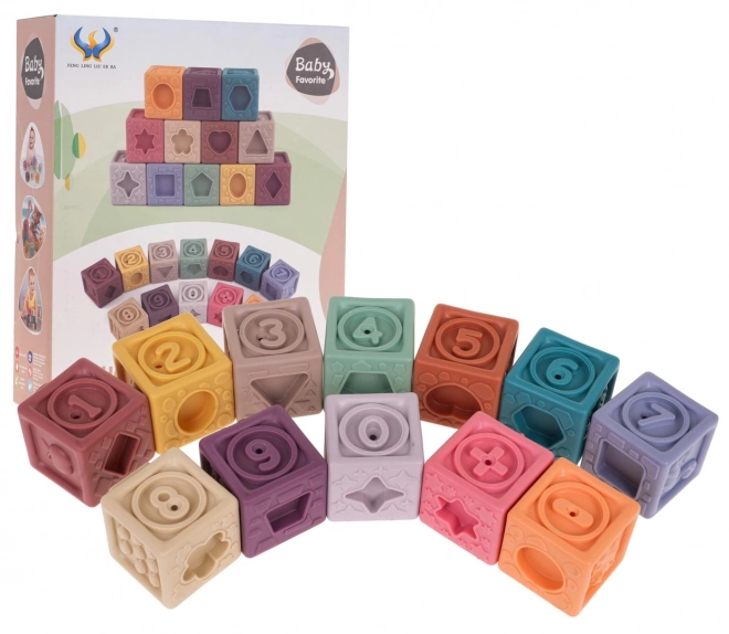 Sensory Dice Set Numbers 12 Pieces