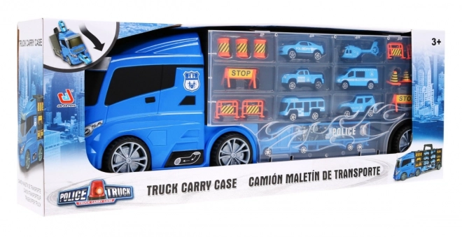 Police Truck 2-in-1 with Storage and Slide for Kids 3+