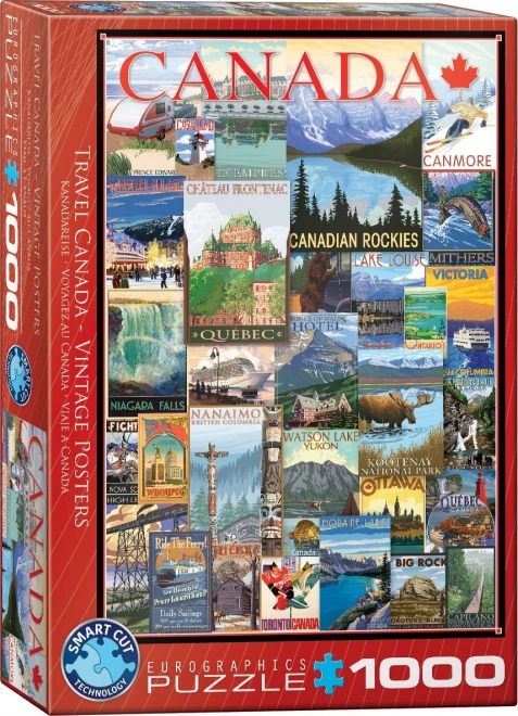 Eurographics Travel Posters Puzzle Canada 1000 Pieces