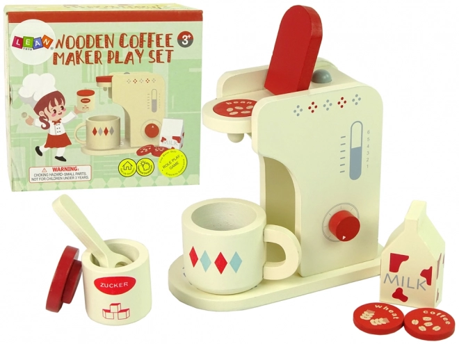 Wooden Espresso Machine Set for Kids