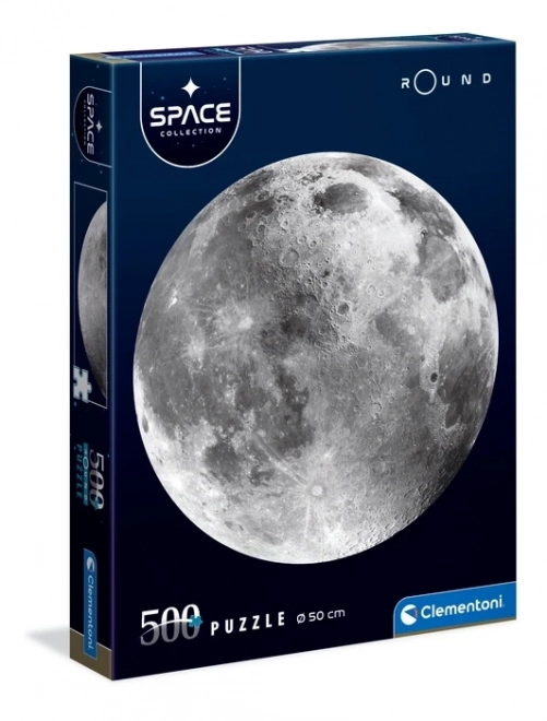 Clementoni round space moon puzzle 500 pieces