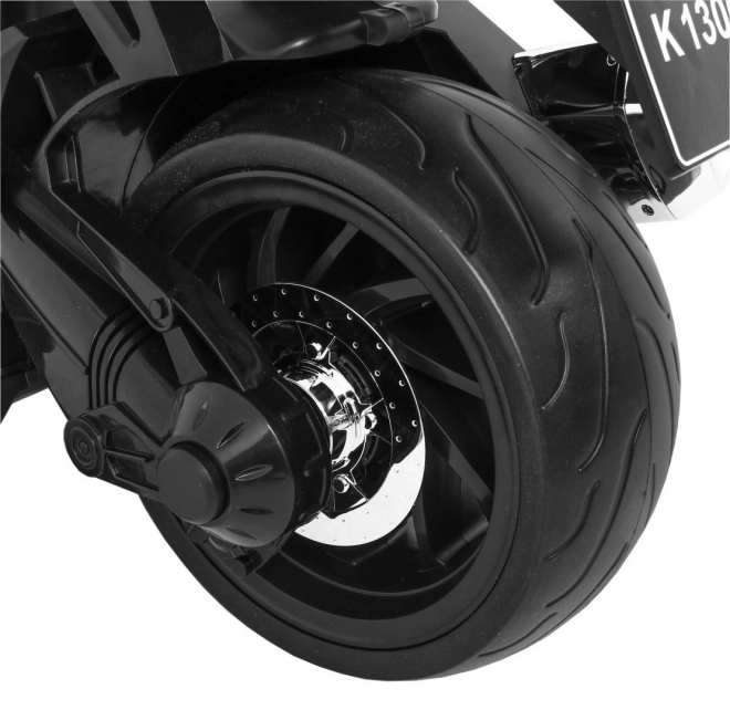 BMW K1300S Children's Battery Motorcycle White + Training Wheels + Sounds, Lights + Slow Start