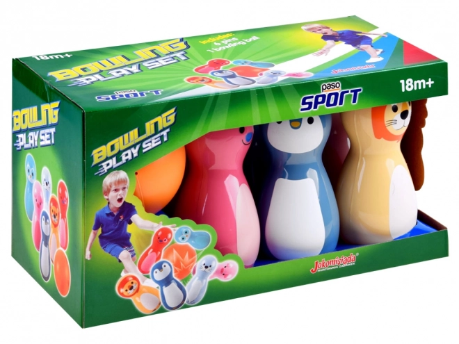 Colorful Animal Rattle Bowling Set