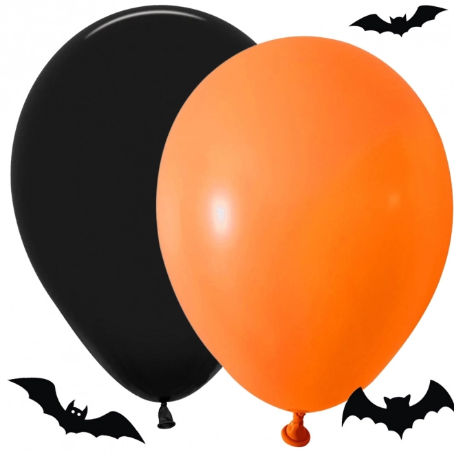 Halloween Balloons Set Black and Orange